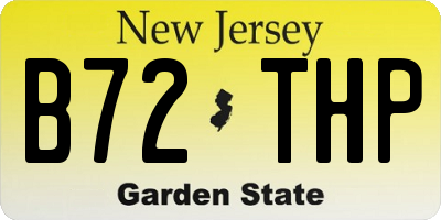 NJ license plate B72THP