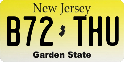NJ license plate B72THU