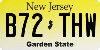 NJ license plate B72THW