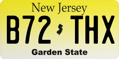 NJ license plate B72THX