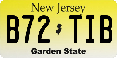 NJ license plate B72TIB
