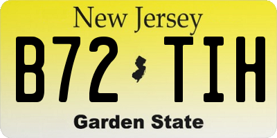 NJ license plate B72TIH