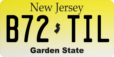 NJ license plate B72TIL