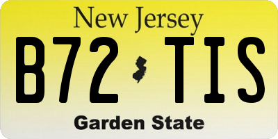 NJ license plate B72TIS