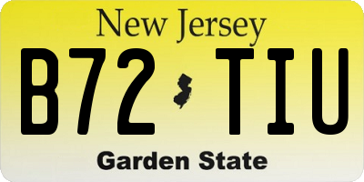 NJ license plate B72TIU