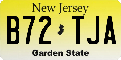 NJ license plate B72TJA