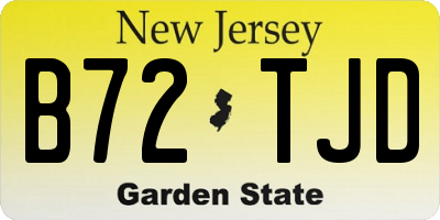 NJ license plate B72TJD