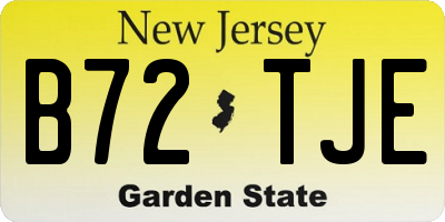 NJ license plate B72TJE