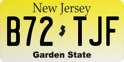 NJ license plate B72TJF