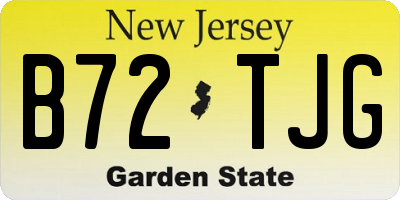 NJ license plate B72TJG