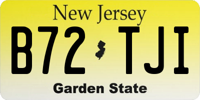 NJ license plate B72TJI