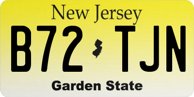 NJ license plate B72TJN