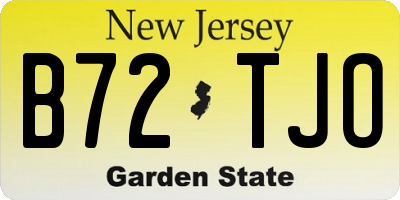 NJ license plate B72TJO