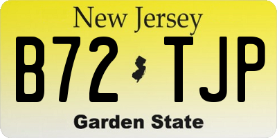 NJ license plate B72TJP