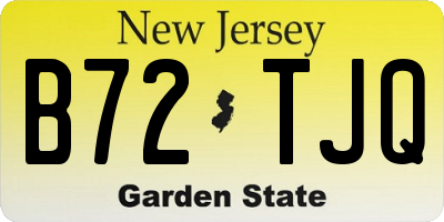 NJ license plate B72TJQ