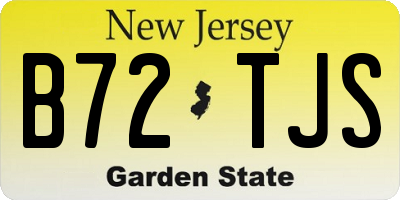 NJ license plate B72TJS