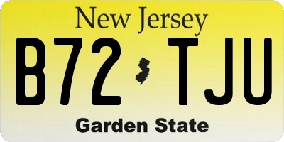 NJ license plate B72TJU