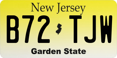 NJ license plate B72TJW