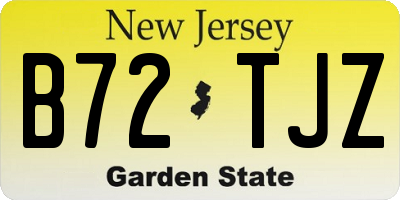 NJ license plate B72TJZ