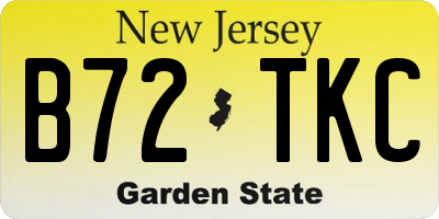 NJ license plate B72TKC