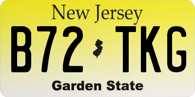 NJ license plate B72TKG
