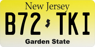 NJ license plate B72TKI