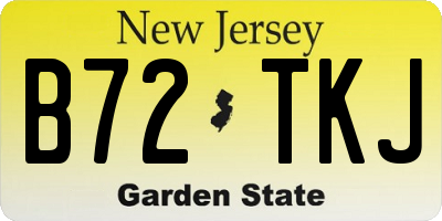 NJ license plate B72TKJ