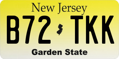 NJ license plate B72TKK