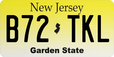 NJ license plate B72TKL