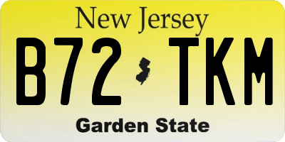 NJ license plate B72TKM