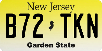 NJ license plate B72TKN