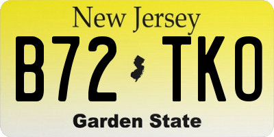 NJ license plate B72TKO