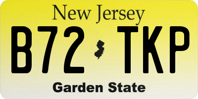 NJ license plate B72TKP
