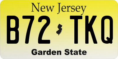 NJ license plate B72TKQ