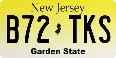 NJ license plate B72TKS