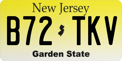 NJ license plate B72TKV
