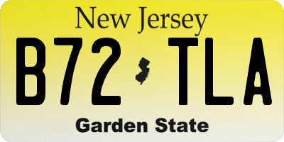 NJ license plate B72TLA