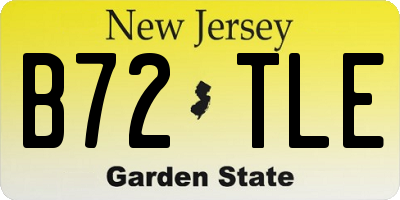 NJ license plate B72TLE
