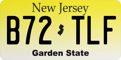 NJ license plate B72TLF