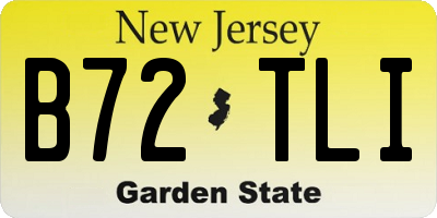 NJ license plate B72TLI