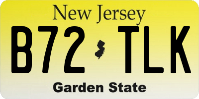 NJ license plate B72TLK