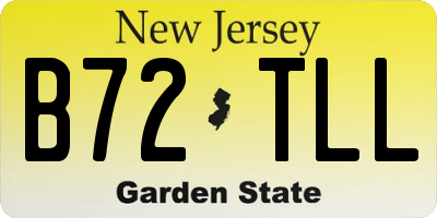 NJ license plate B72TLL