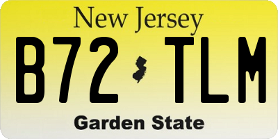 NJ license plate B72TLM