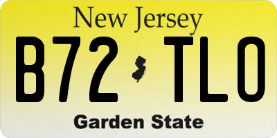 NJ license plate B72TLO