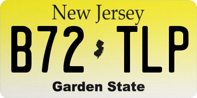 NJ license plate B72TLP