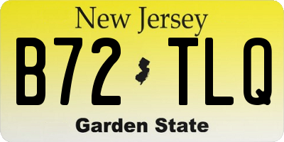 NJ license plate B72TLQ