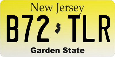 NJ license plate B72TLR