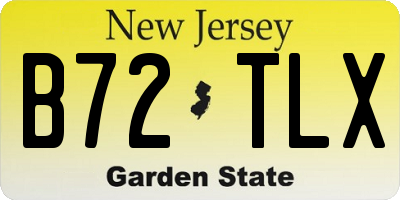 NJ license plate B72TLX