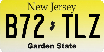 NJ license plate B72TLZ