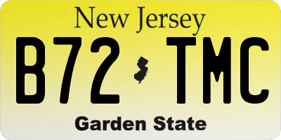NJ license plate B72TMC